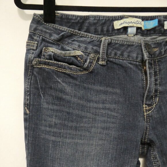 AEROPOSTALE - Railey Skinny Flare - Curvy | size 7/8 long | Faded Blue Denim - Picture 3 of 16